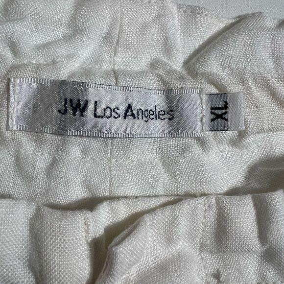 Johnny Was White Linen Drawstring Pants Size XL - Picture 2 of 11